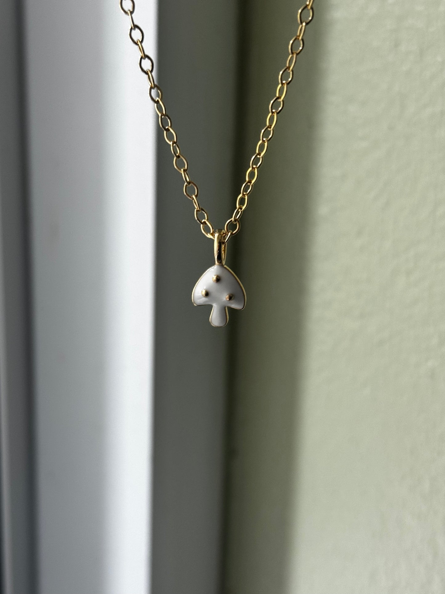 White Mushroom Necklace