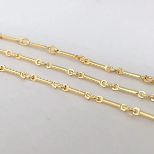 Camila Necklace- Cadena Rectangular Vintage