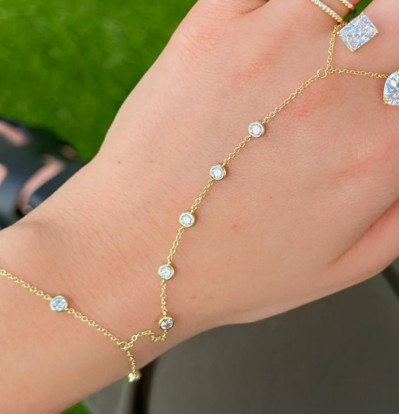 Hand chain bracelet