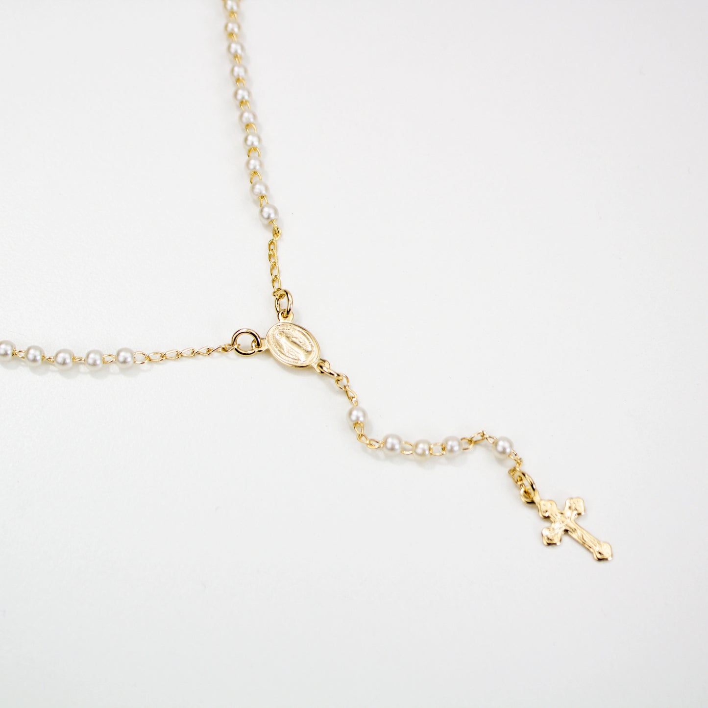 Small Pearls Rosary Necklace