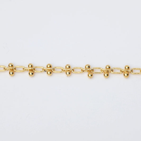 Lucia Necklace- Cadena de Bolitas Ornamentadas