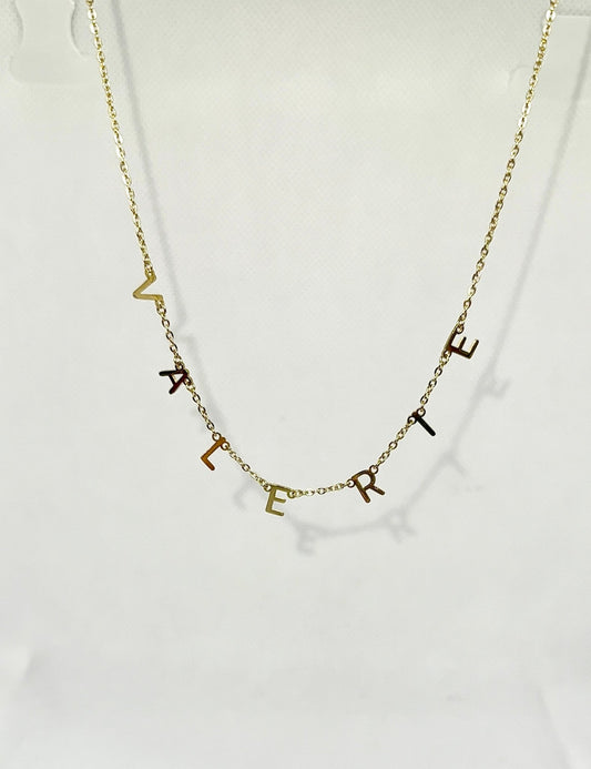 Name initial personalized necklace - Kolibri Design