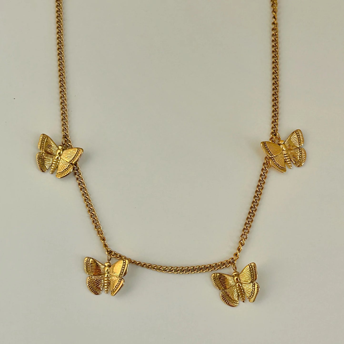 Natalia butterfly gold necklace