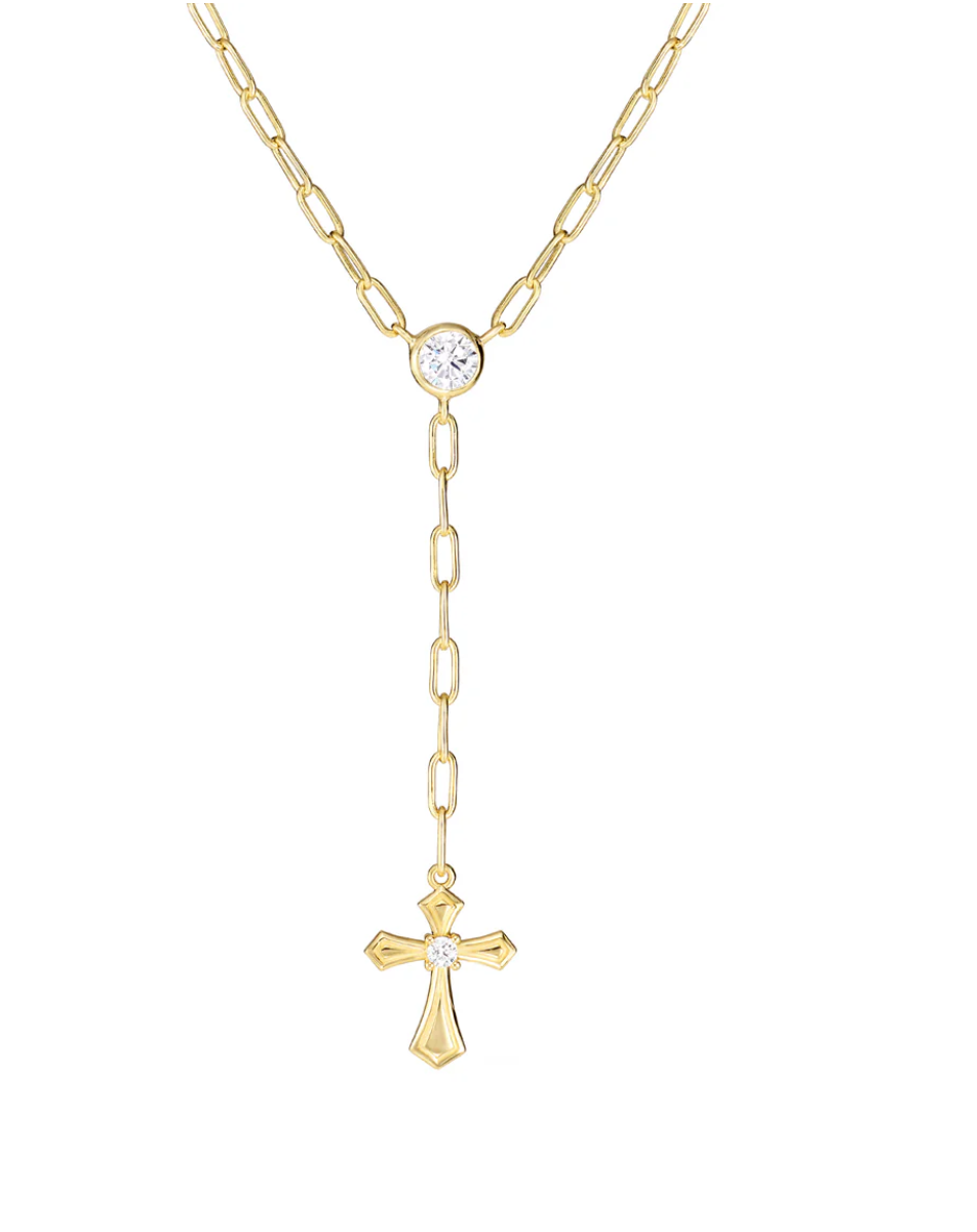 Rosary paperclip necklace