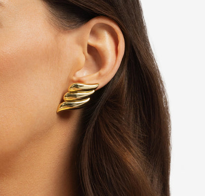 Fly studs chunky earrings