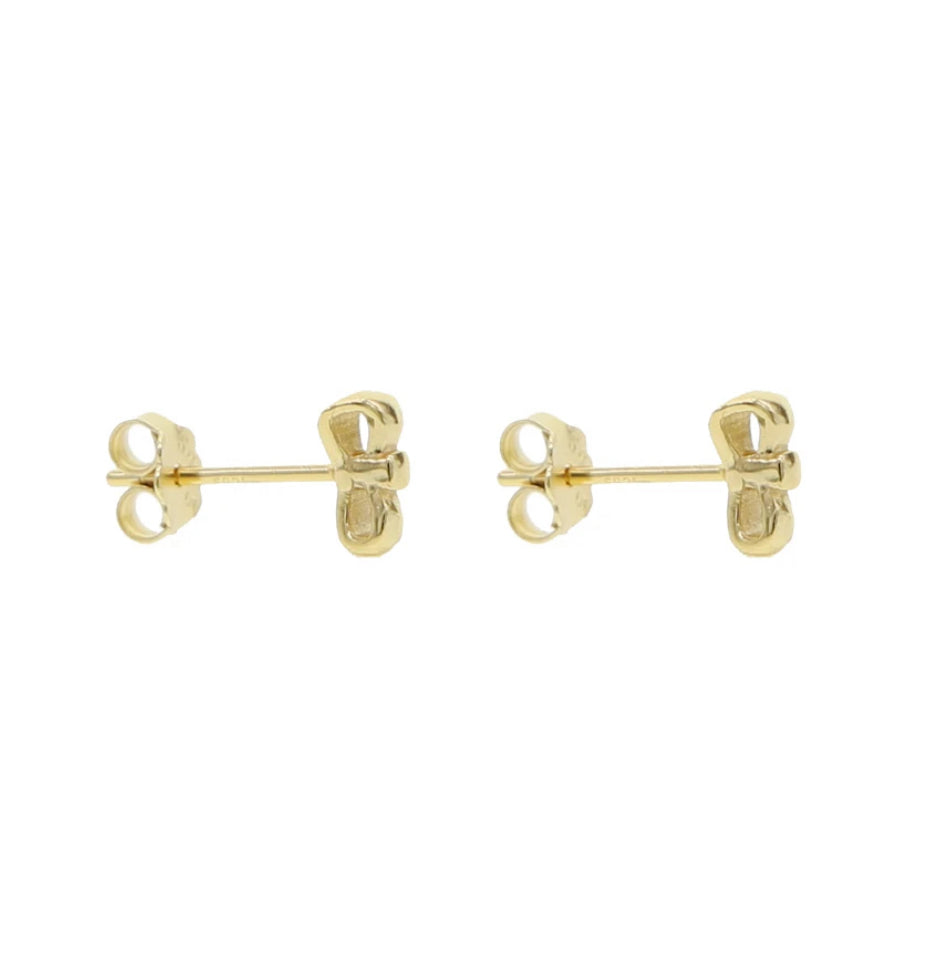 Bow stud earring