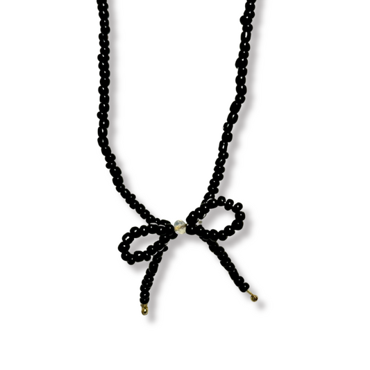 Bow Black Choker Necklace