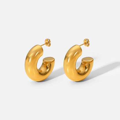 Noe gold chunky hoops