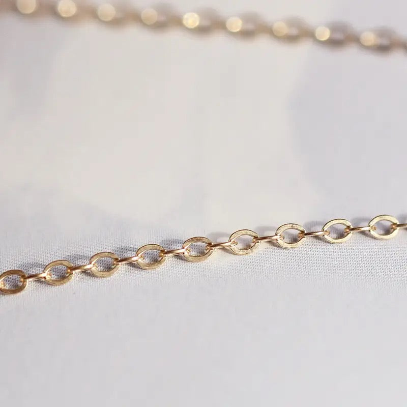 Isabella Necklace- Textured Oval Chain