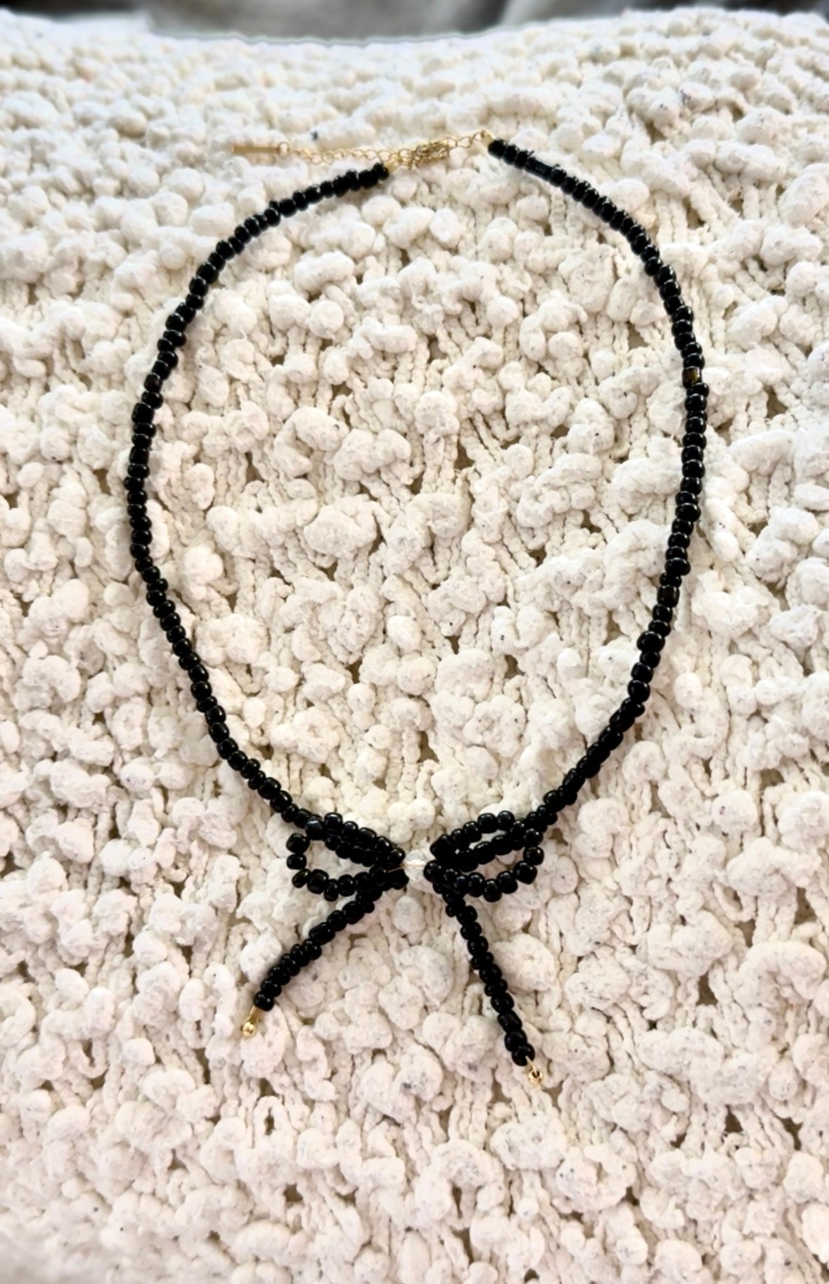 Bow black choker Necklace - Kolibri Design