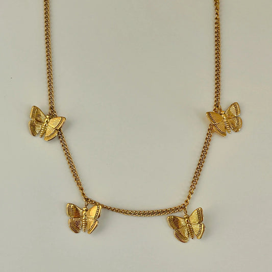 Natalia butterfly gold necklace - Kolibri Design